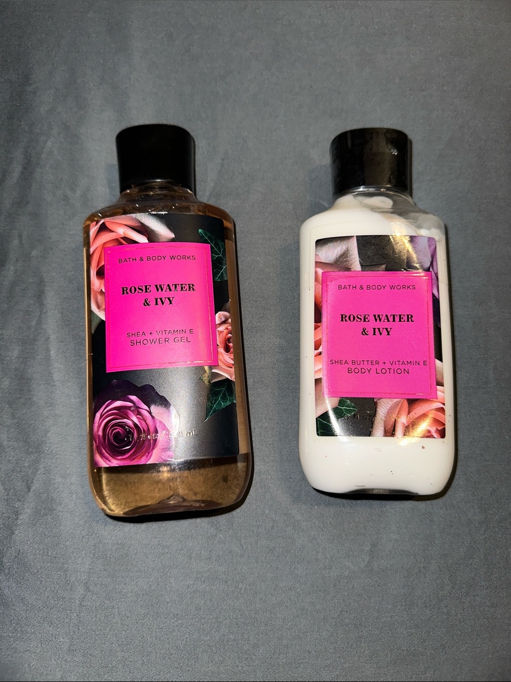 Bath & Body Works Rose Water & Ivy Shower Gel & Lotion Set - Pink
